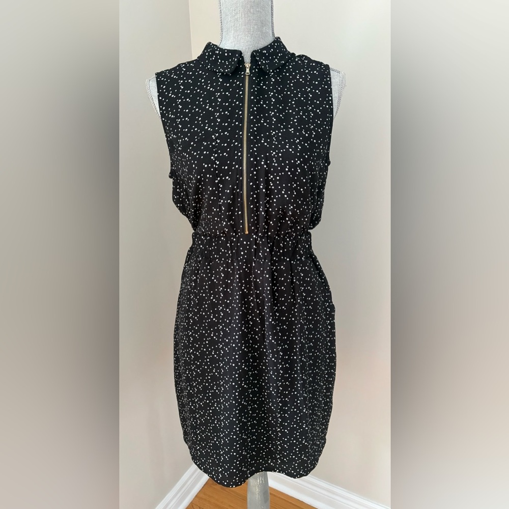 Yumi Black and White Sleeveless Mini Dress